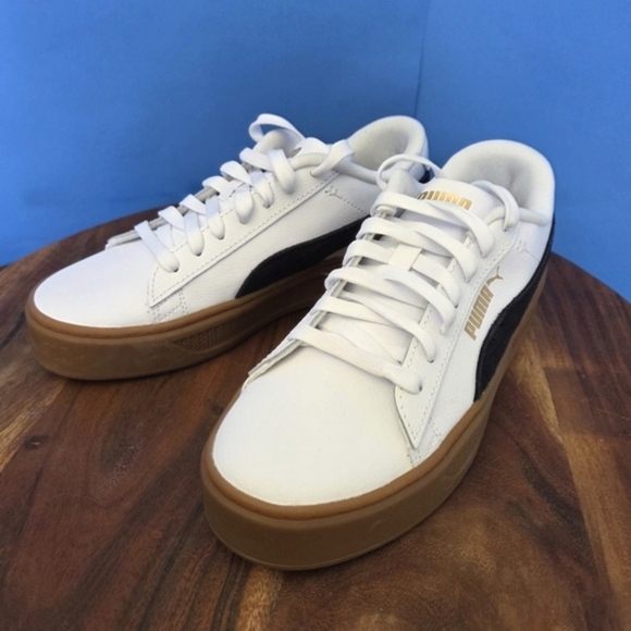 Puma Smash Platform V3 Mono Twist Sneakers White Black Gum Women's Avail 7.5 8.0 - Picture 11 of 11